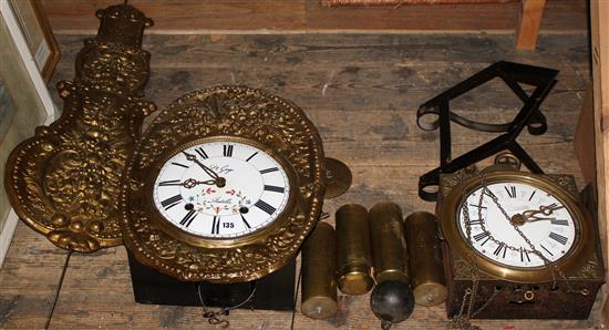 2 French wall clocks